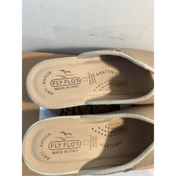 FlyFlot Sandals Natural Color Anti shock leather anatomic shoes size 40 Italy 9- - Picture 3 of 6